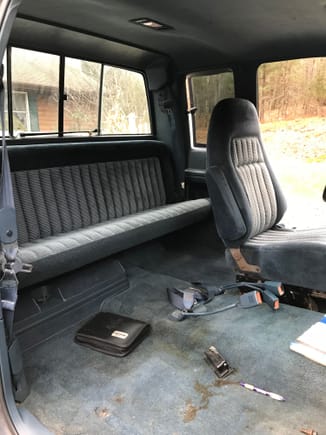 Swapped the rear bench and also got the drivers’ side seat installed.