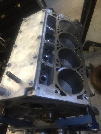 Pistons and valley cover installed....