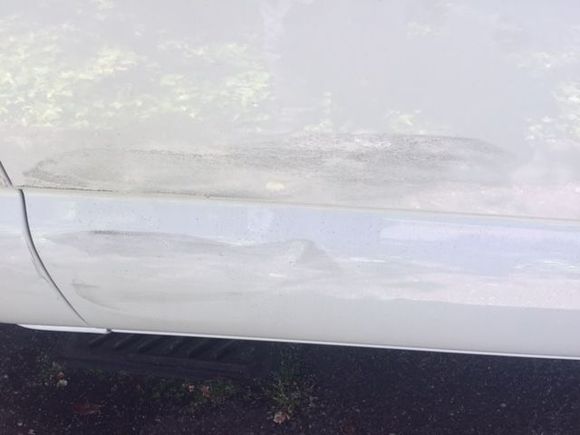 Close up of the new dent