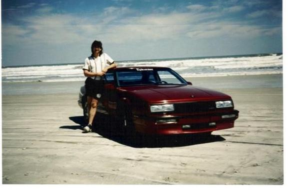 Me &amp; My 1988 Buick Lesabre TType on Daytona beach.  3800 FI V6 auto. super smooth running car. totaled out head on going 50 mph other guy pulled out infront of me and stopped couldn't do anything else but hit him.