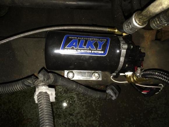 close up of alky pump