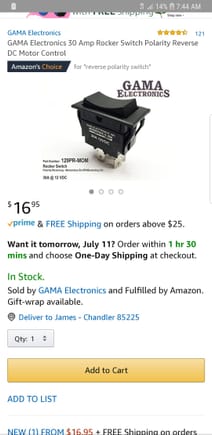 https://www.amazon.com/GAMA-Electronics-Polarity-Reverse-Control/dp/B001PNIJM2

Ive used this switch on 2 installs works like a charm 4 wire hook up