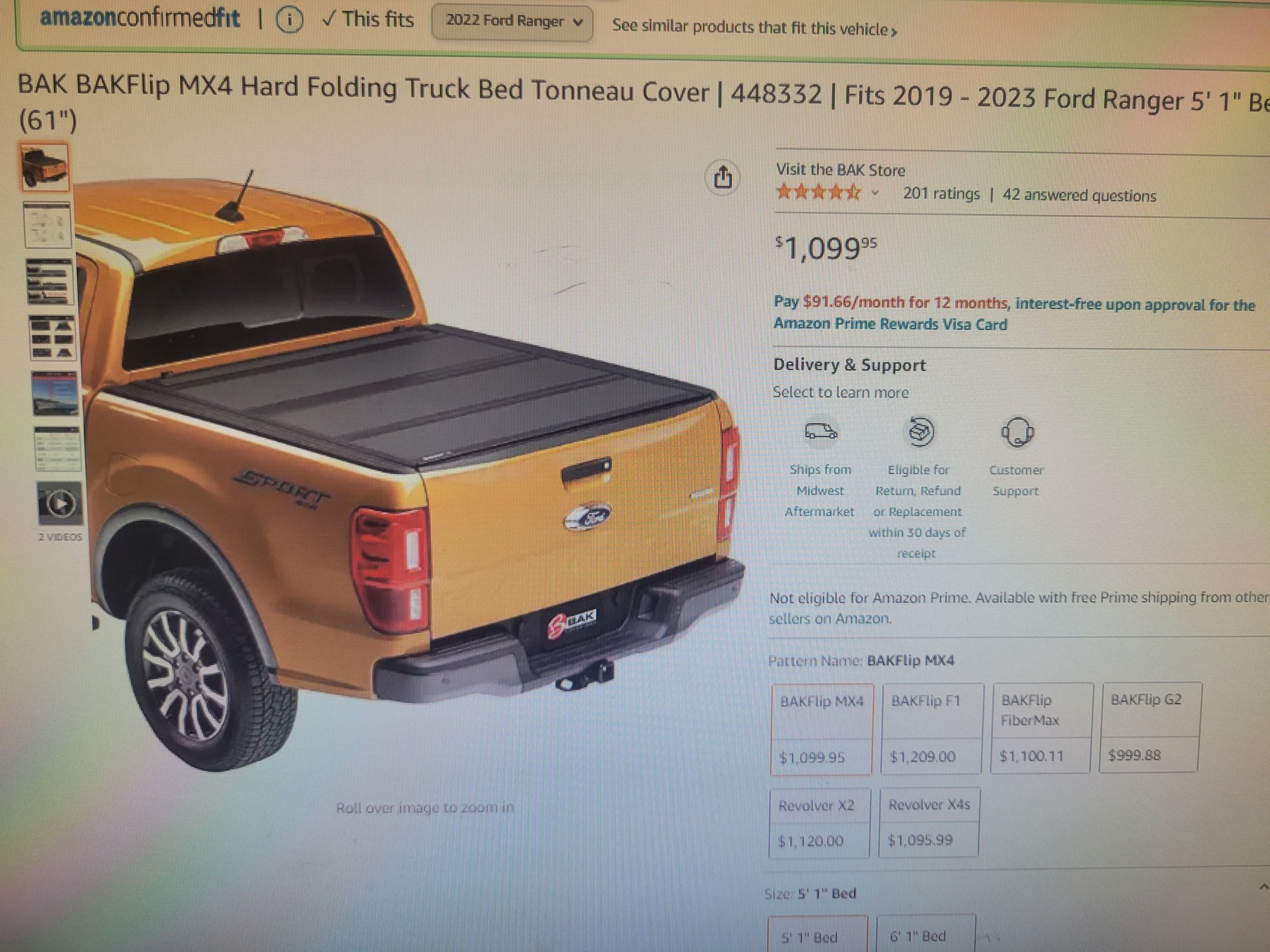Miscellaneous - 2019-2023 Ford Ranger 5ft truck bed Trifold Tonneau Hard Cover - Used - 2019 to 2022 Ford Ranger - Ft Collins, CO 80525, United States