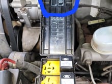 engine compartment
fuse box 