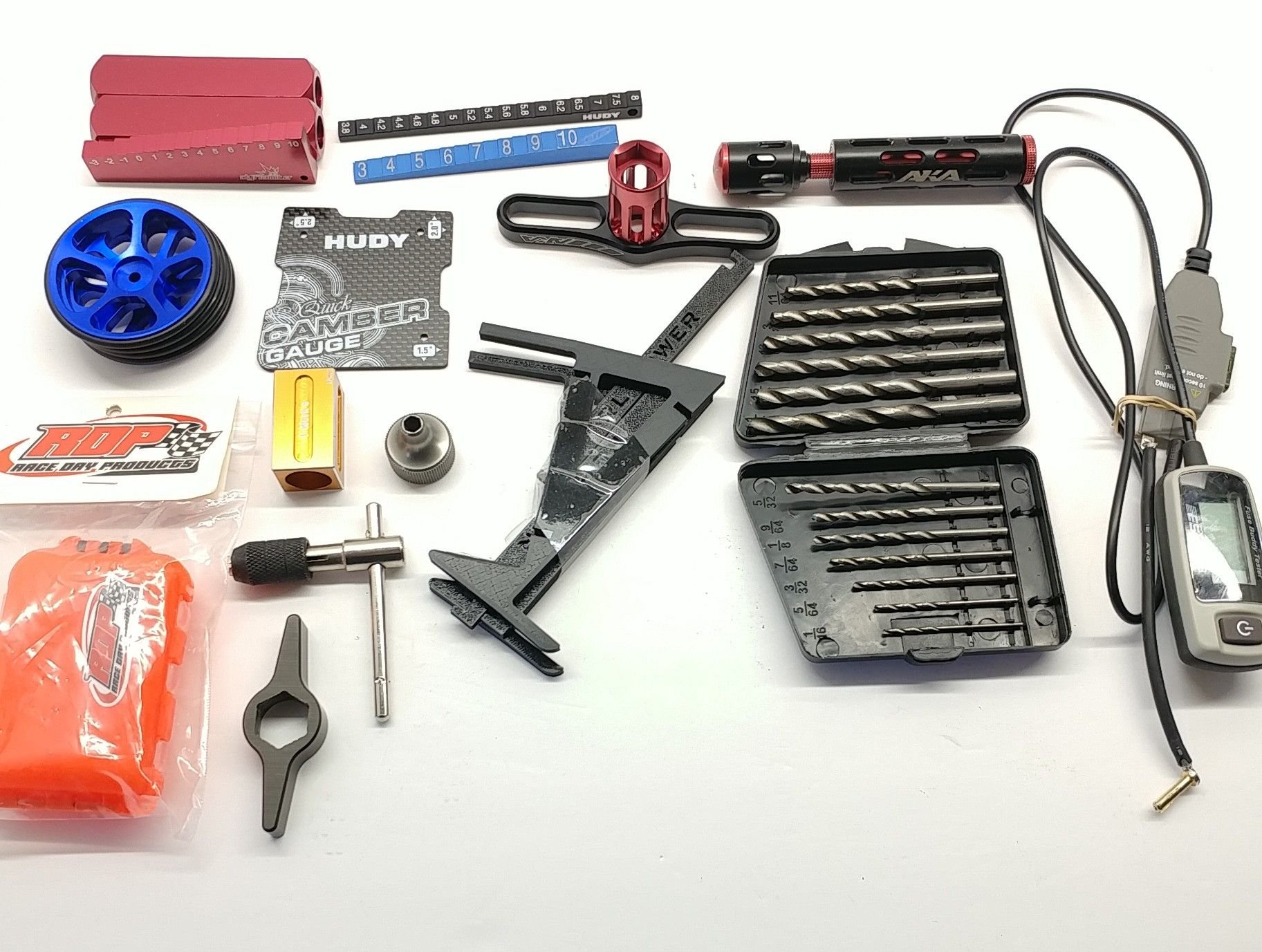 RC tools Hex wrenches MIP, set up tools Hudy, Car stands, Scissors