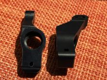Machined plastic rear hubs. 