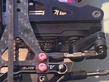 Full right turn, notice the gap between the steering rack and the bulkhead (look at the black screw)