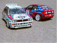 1989 and 1992 Lancia Martini Integrales.