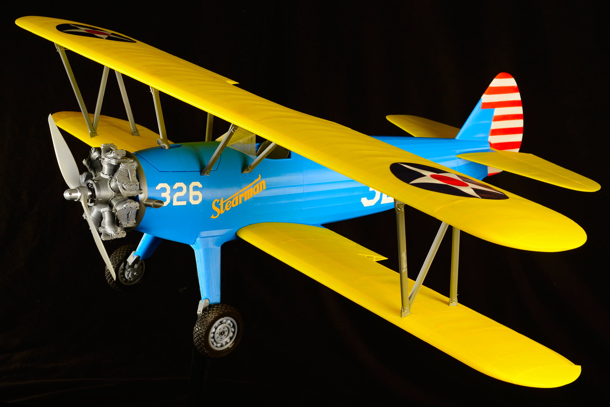 Stearman PT17 Kaydet 3D Printed Model RC Plane 3dLabPrint Airplane Kit