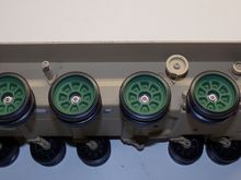 Replaced the Hooben wheels with the left over Heng Long ZTZ-99 wheels I had laying around after replacing them on my HL ZTZ-99 with metal ones.  I am not going to use metal wheels on this as the suspension arms are plastic and I don't know of any metal ones from Hooben.  The Hooben wheels had brass bushings, but I have installed bearings in the HL wheels.