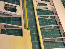 Ready to apply Monokote strip toTE on left wing panel -