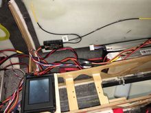 Front left nose both LiIon packs 3200 mah and 2100 mah. The display for the Jetsmunt engine is on adjustable base. The receiver switch is located up here.