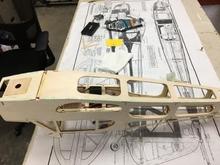 I got this much of the fuselage filled with about 5 grams of Dolphin Glaze. You can start sanding it in about 20 minutes.