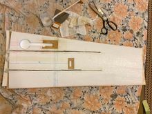 Reinforcement of wing and landing gear mount with glass fiber strips an carbon thread