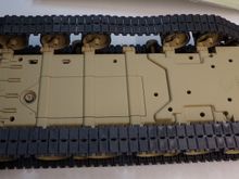Bottom of the chassis with the nylon tracks