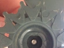 Sprocket is plastic with mounting flats similar to Tamiya. 