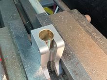 sleeve spilt and ready to receive the strut.