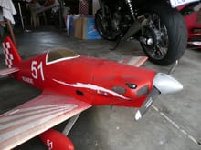 Jim is right lonnie i like seriously overpowered tail draggers. This is an fa115 squeezed into a 55" ws midget mustang.