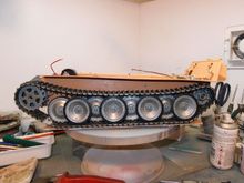 Some surgery to the front to move sprockets forward and up. Fixed the front and rear torsion bars