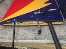 This foam cushioning was applied to both the wing and stab root.