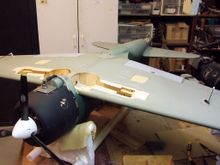 Here is the bottom with new wheel wells and mounts