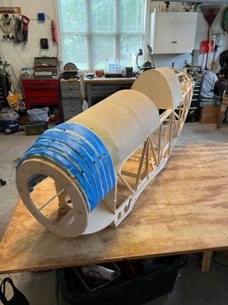 Foam epoxied and taped. 