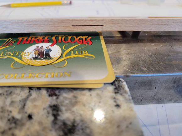 This is what a finished slot should look.  Ready for a flat nylon hinge.