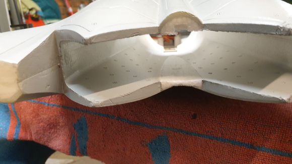 Centre duct removed using a serrated bread knife.