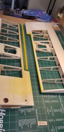 Ready to apply Monokote strip toTE on left wing panel -