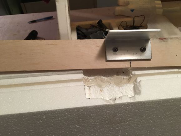 Foam cut out to accommodate aluminum. 