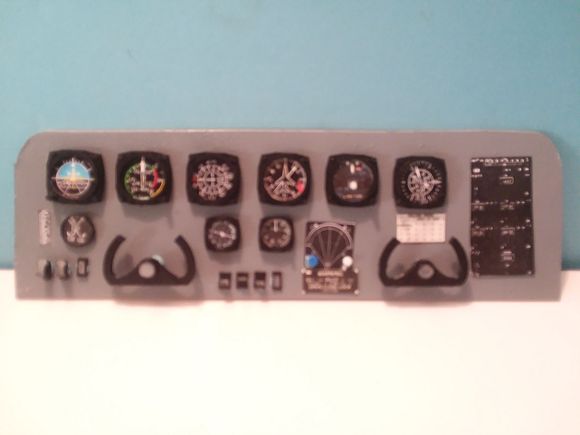 You can glue in place the switches, knobs and placards in place to add more realism to your instrument panel. Steering yoke are for civilian planes.
