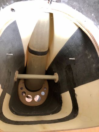 S-duct through wheel well.  