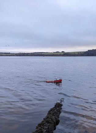 Test ok ,just a little water in due to the low stern when going astern. 