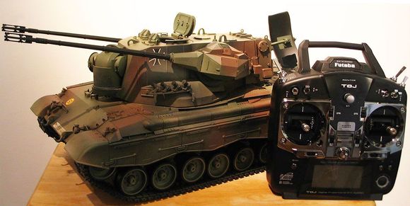 Custom Tamiya Gerard Flakpanzer Futaba 8 Channel.