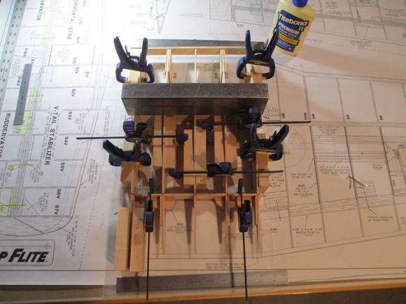 This is what it takes to make sure that all of the ribs are plumb and directly over the lines of the plans.