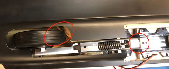 Wheel is hitting and it is not close to as far in as it needs to go