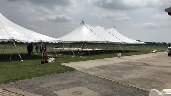 Tents going up today at Winamac