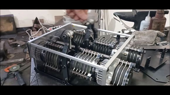 Install left and right control levers in gearbox