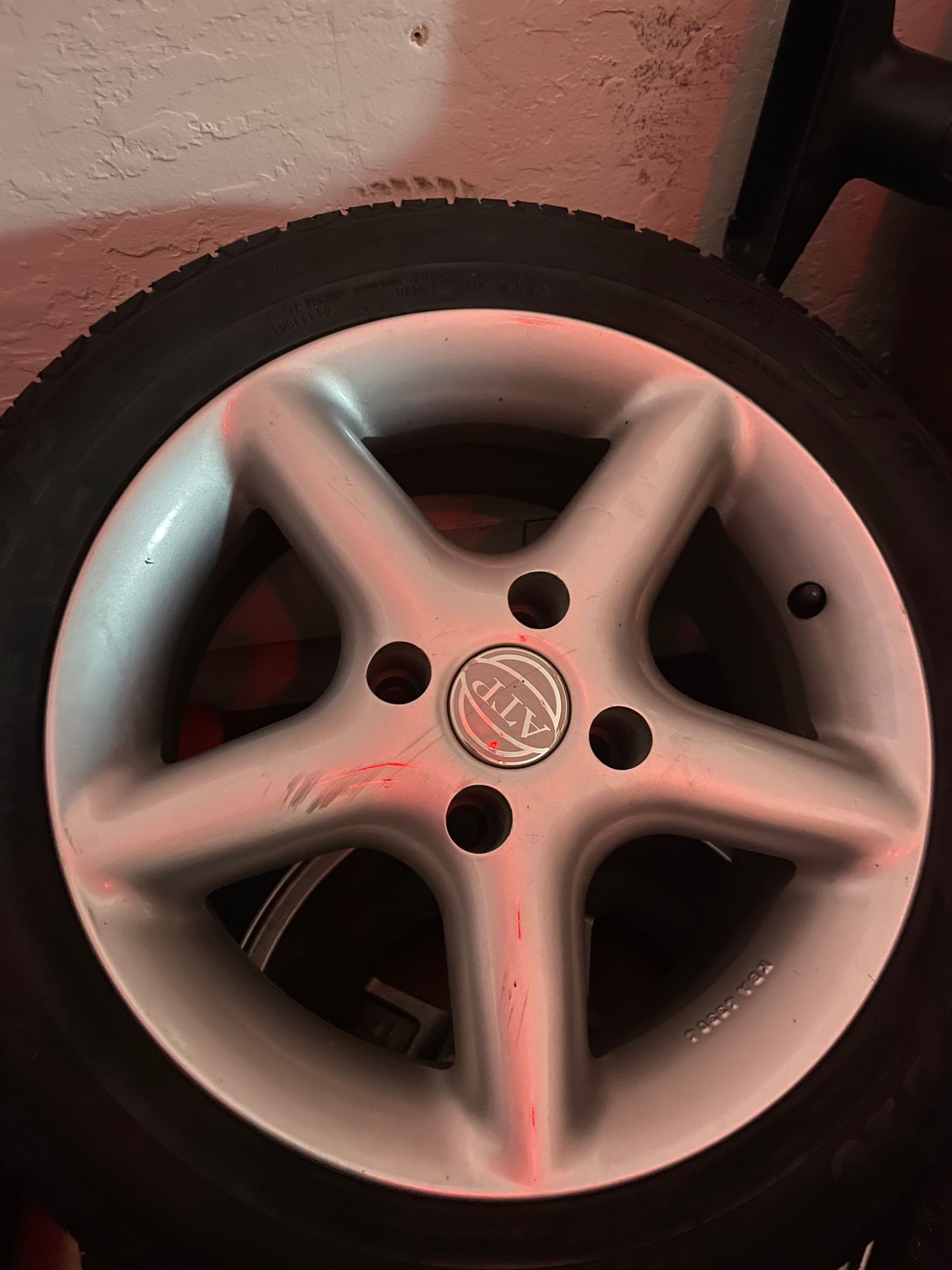 Wheels and Tires/Axles - Set of 4 ATP five spoke wheels. 110x4 pattern for first gen. 15 inch. - Used - 0  All Models - Mill Valley, CA 94941, United States