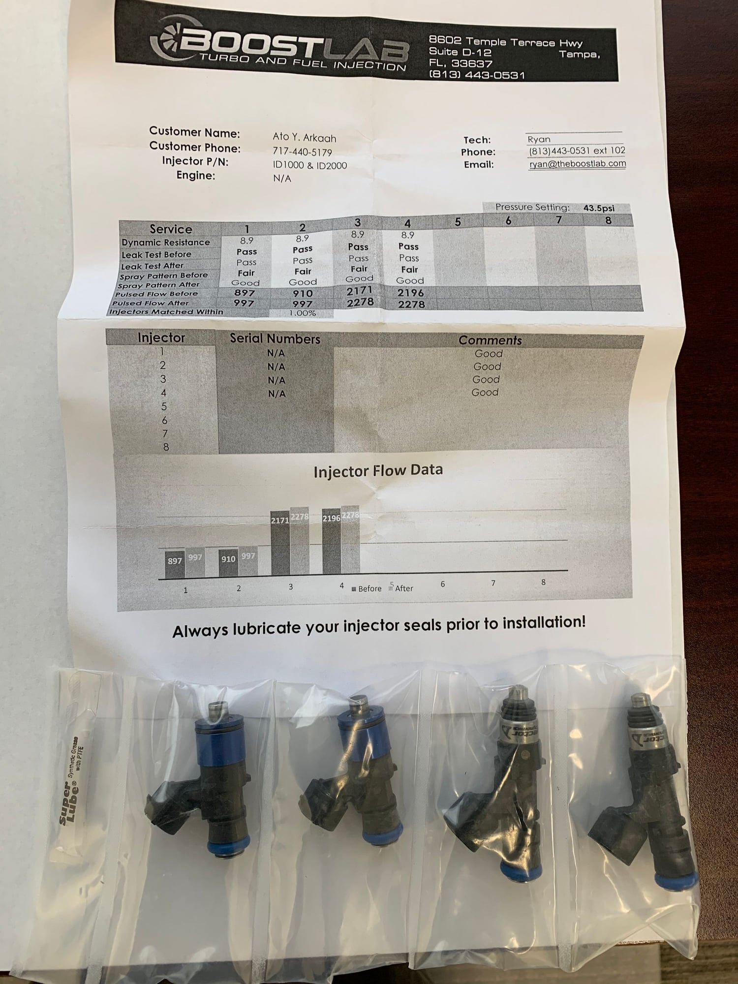 Engine - Intake/Fuel - FFE Fuel Rails + 1000/2000 ID Injectors (Boost Lab Serviced) - Used - 1993 to 2000 Mazda RX-7 - Allentown, PA 18031, United States