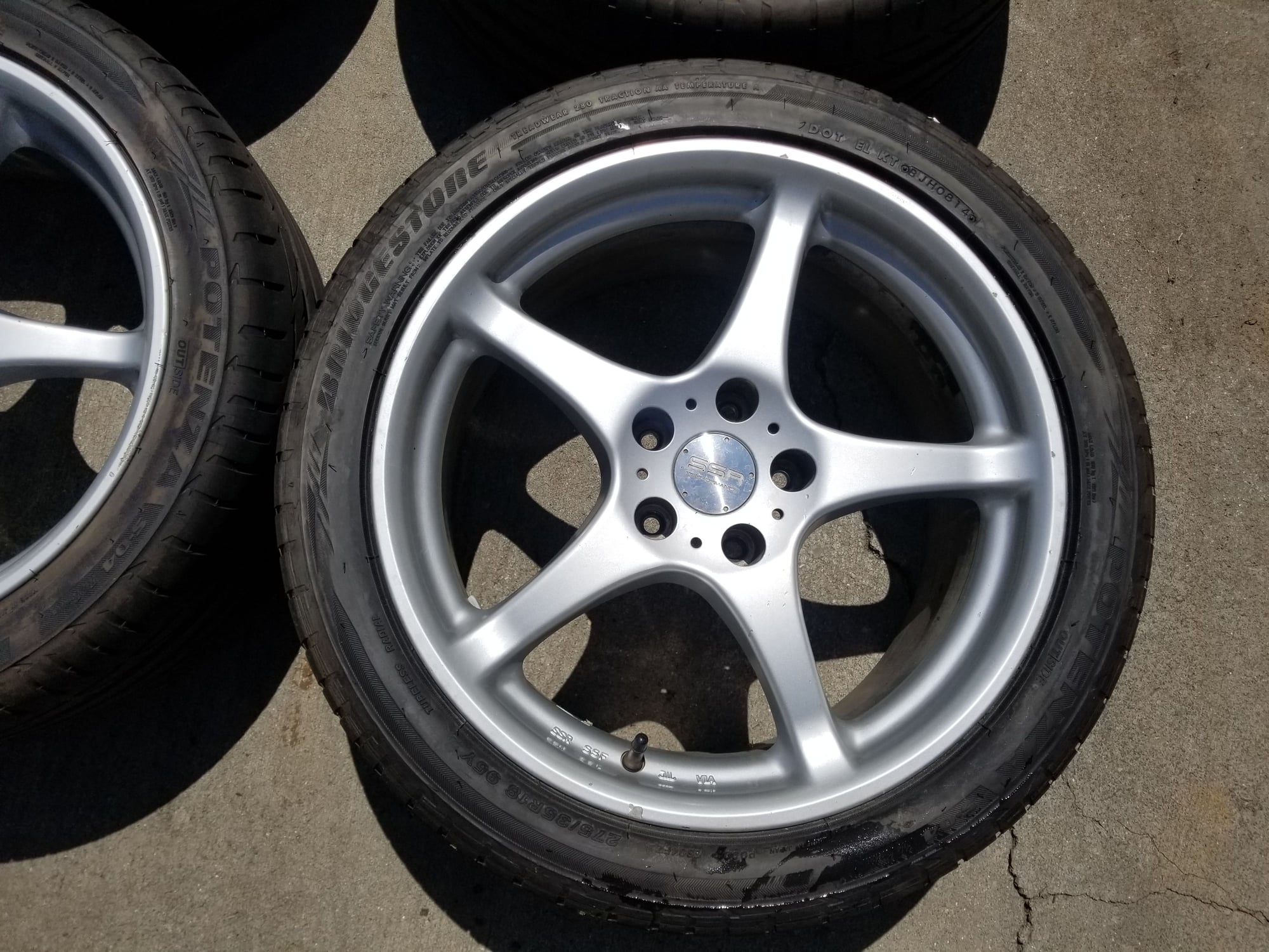 Wheels and Tires/Axles - SSR integral wheels 17x8F 18x9R w/ new Bridgestone Potenza S04 tires - Used - Morristown, TN 37814, United States