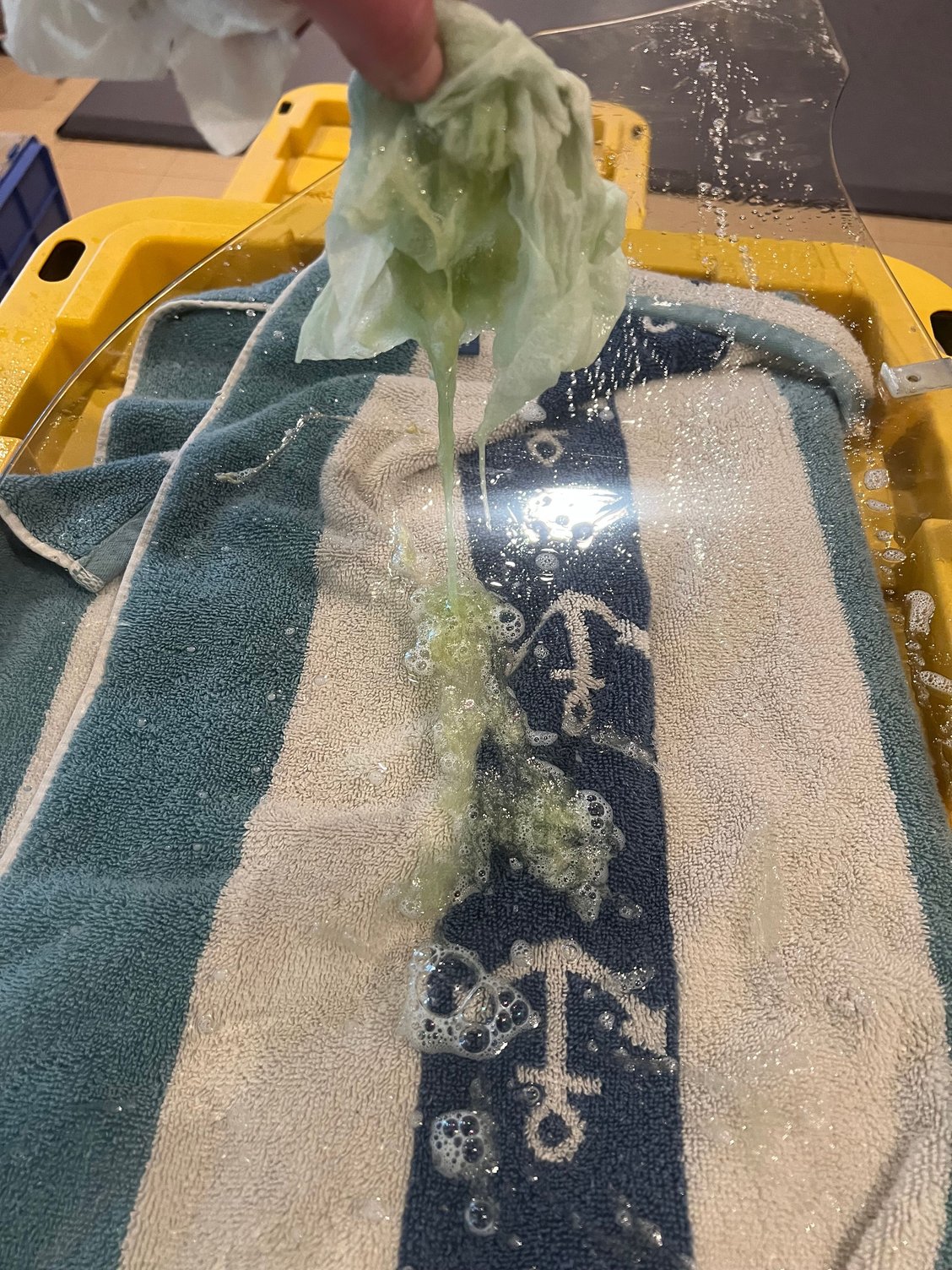 Adhesive turned to mush