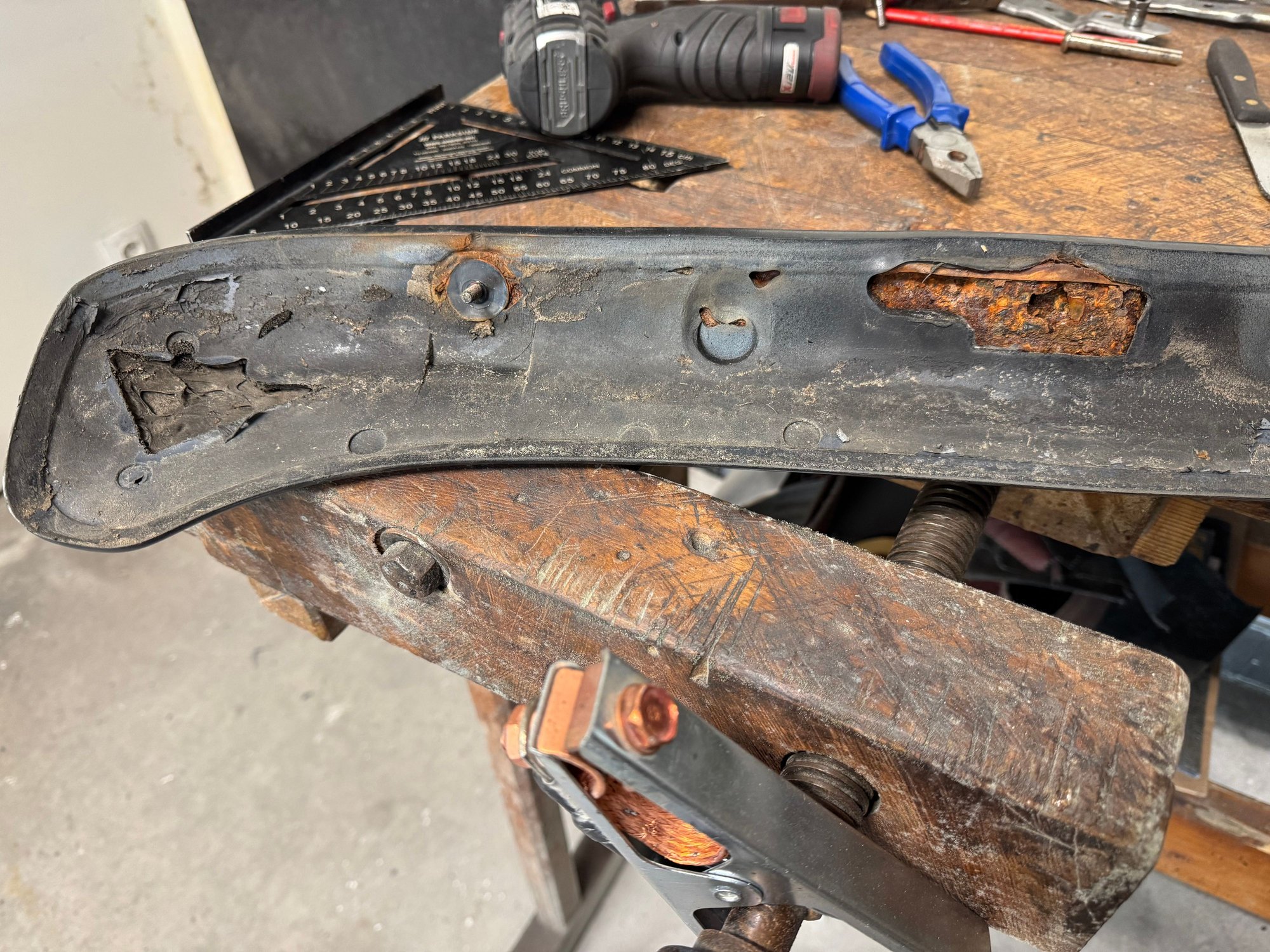 These pictures are before I began to carve out the metal