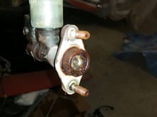 Heres a picture of how bad the clutch master cylinder was leaking, anybody know what I can use to clean the inside of the firewall where it was leaking