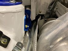 Reinstalled heatshield over the pipe to protect the pipe from the turbo heat as well 
