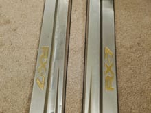 Aluminum door sills (dent and polishing needed on left side sill) - $95