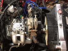 New carburetor setup installed and Radiator.