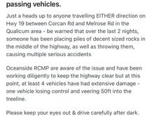 We woke to someone's wife forwarding this message and showing concern. Later that day we learned that a jeep had gone off the road the night before after hitting a bolder. 