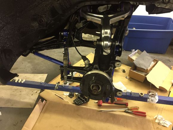 Driver side rear end and suspension