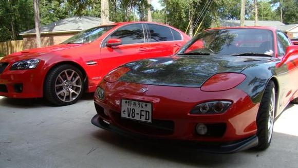 1996 Mazda RX-7 (LS2 6.0L) and 2009 Pontiac G8 GXP (LS3 6.2L)